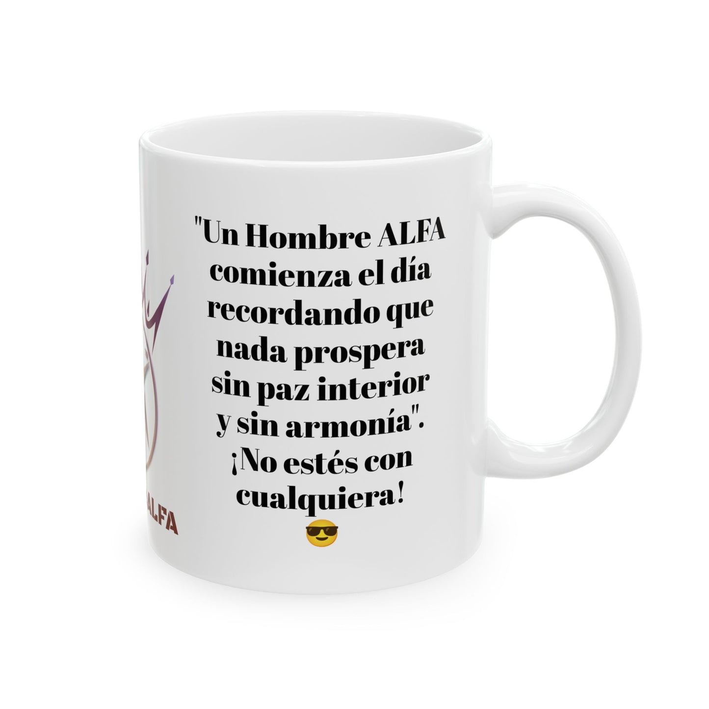 TAZA HOMBRE ALFA, "UN HOMBRE ALFA COMIENZA EL DÍA"... (USA).