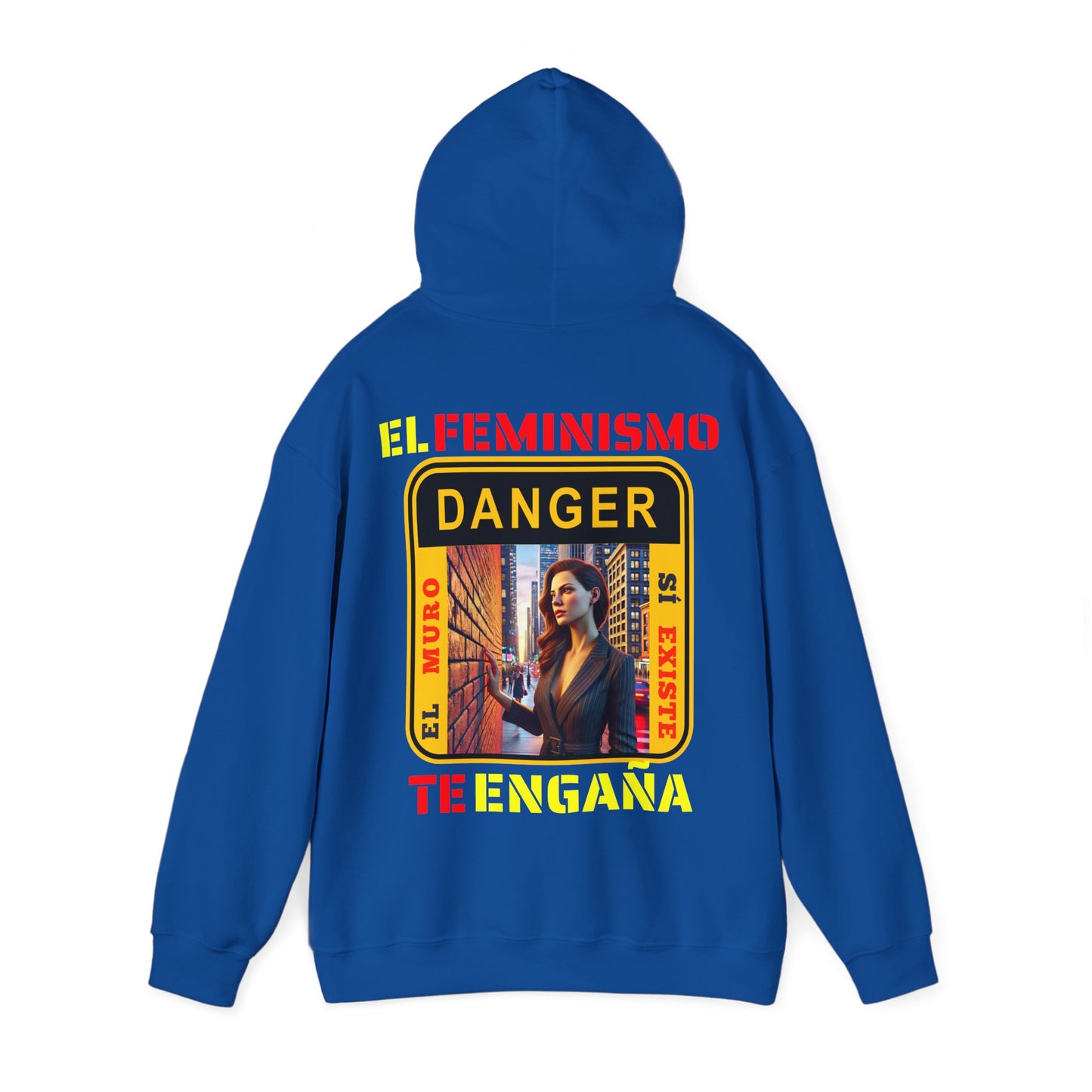 SUDADERA CON GORRO "EL FEMINISMO TE ENGAÑA". (EUROPA).