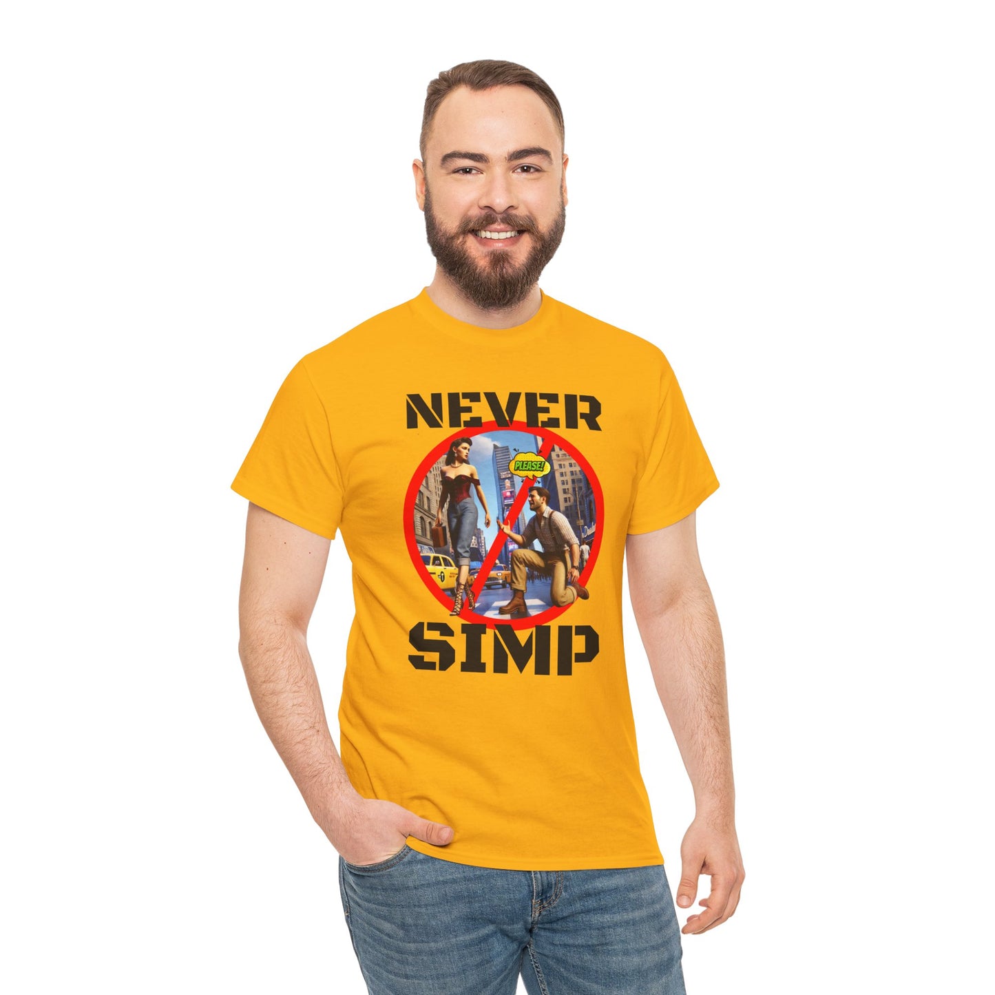 CAMISETA HOMBRE ALFA "NEVER SIMP". (USA)