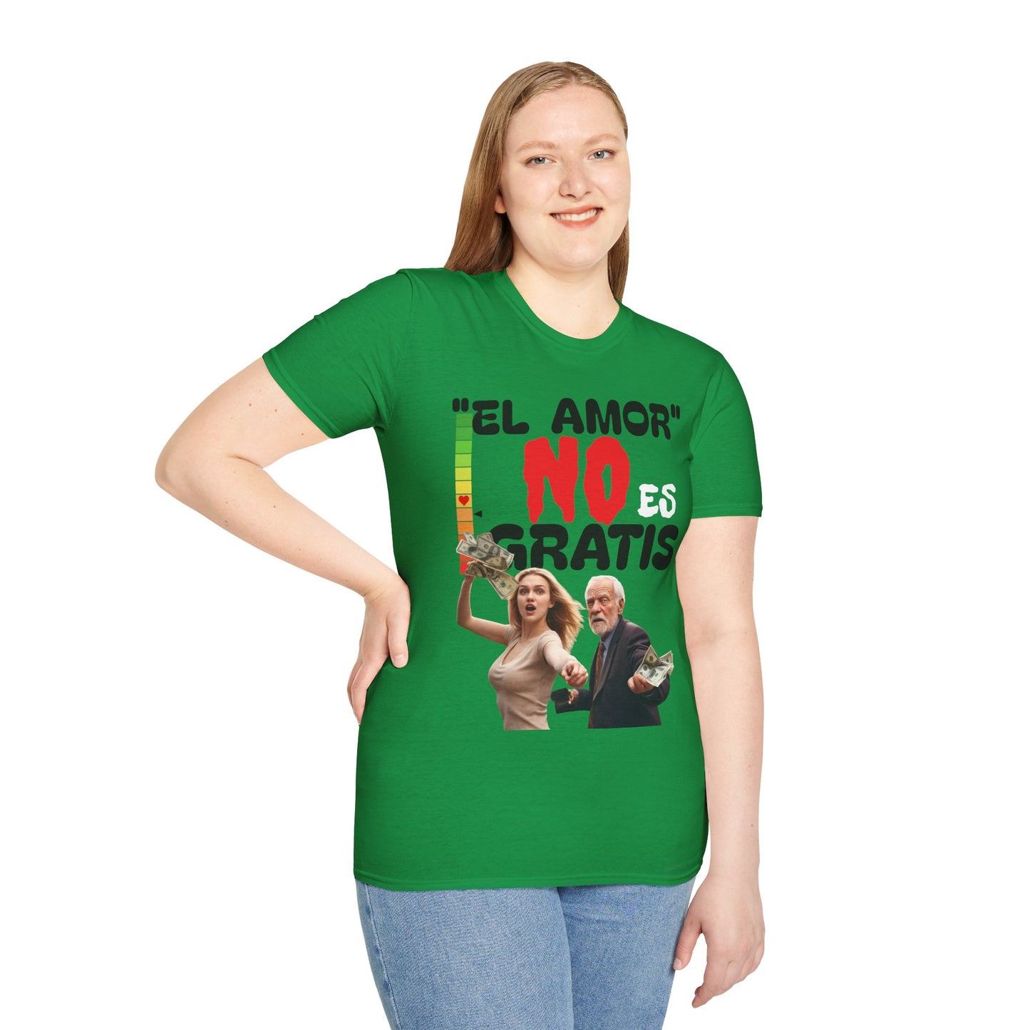 CAMISETA HOMBRE ALFA "EL AMOR NO ES GRATIS".(USA)