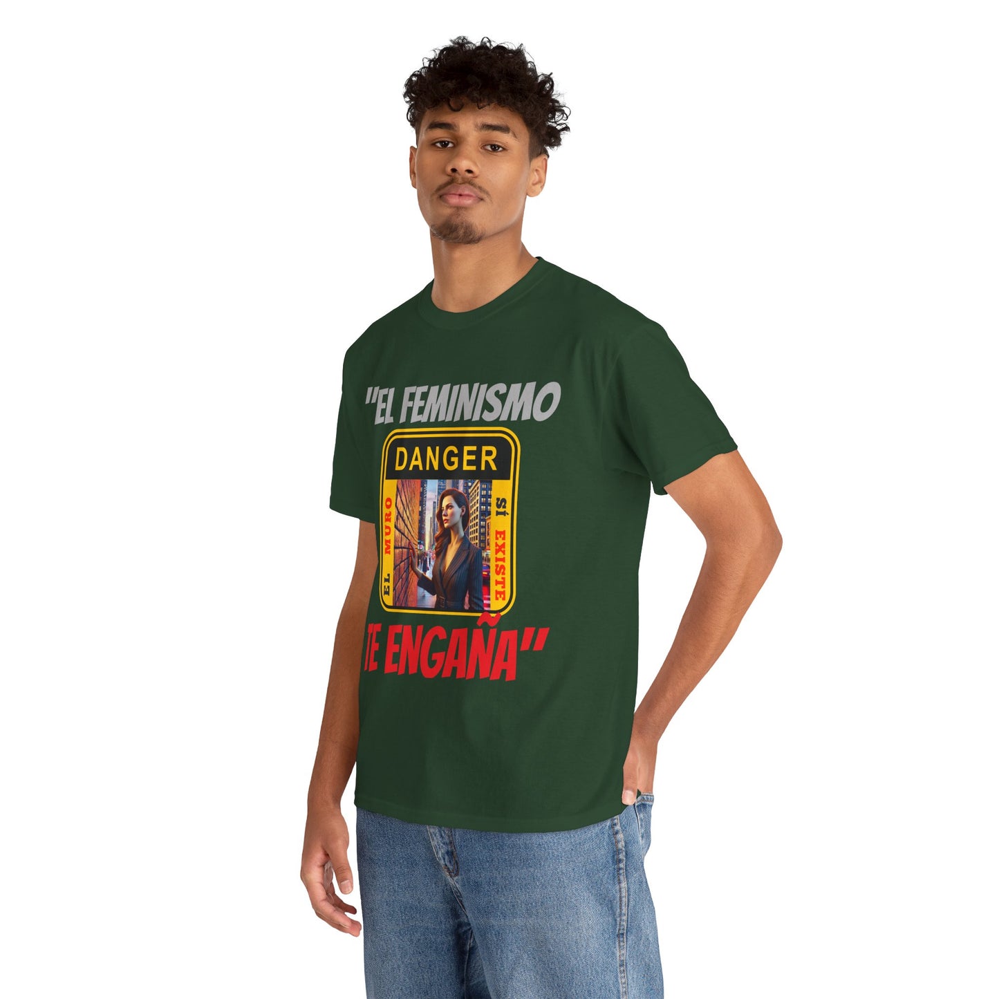 CAMISETA HOMBRE ALFA "EL FEMINISMO TE ENGAÑA".(EUROPA)