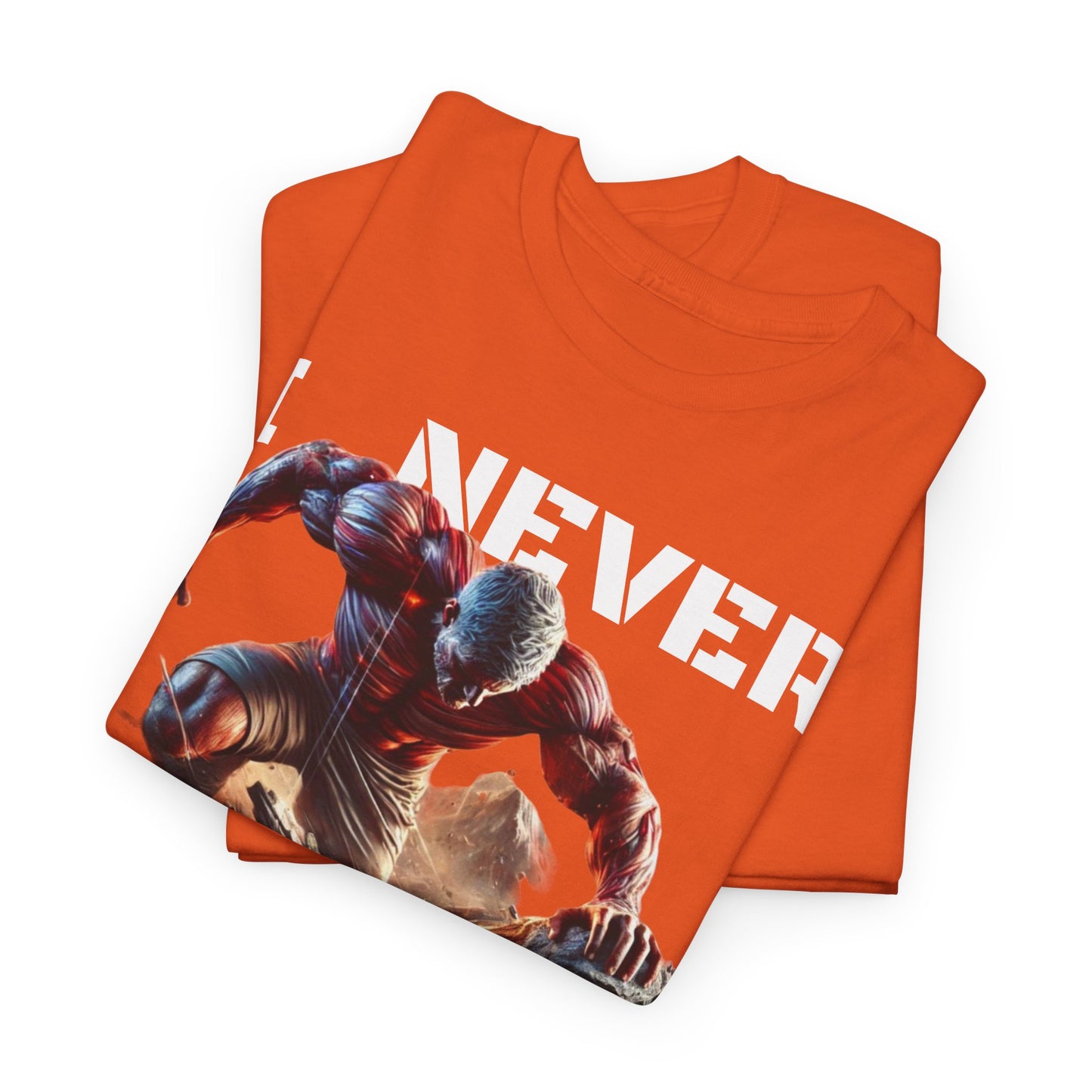 CAMISETA HOMBRE ALFA "I NEVER GIVE UP".(USA).