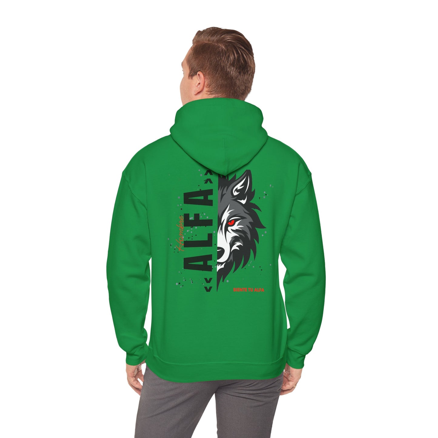 SUDADERA CON GORRO "SIENTE TU ALFA". (EUROPA).