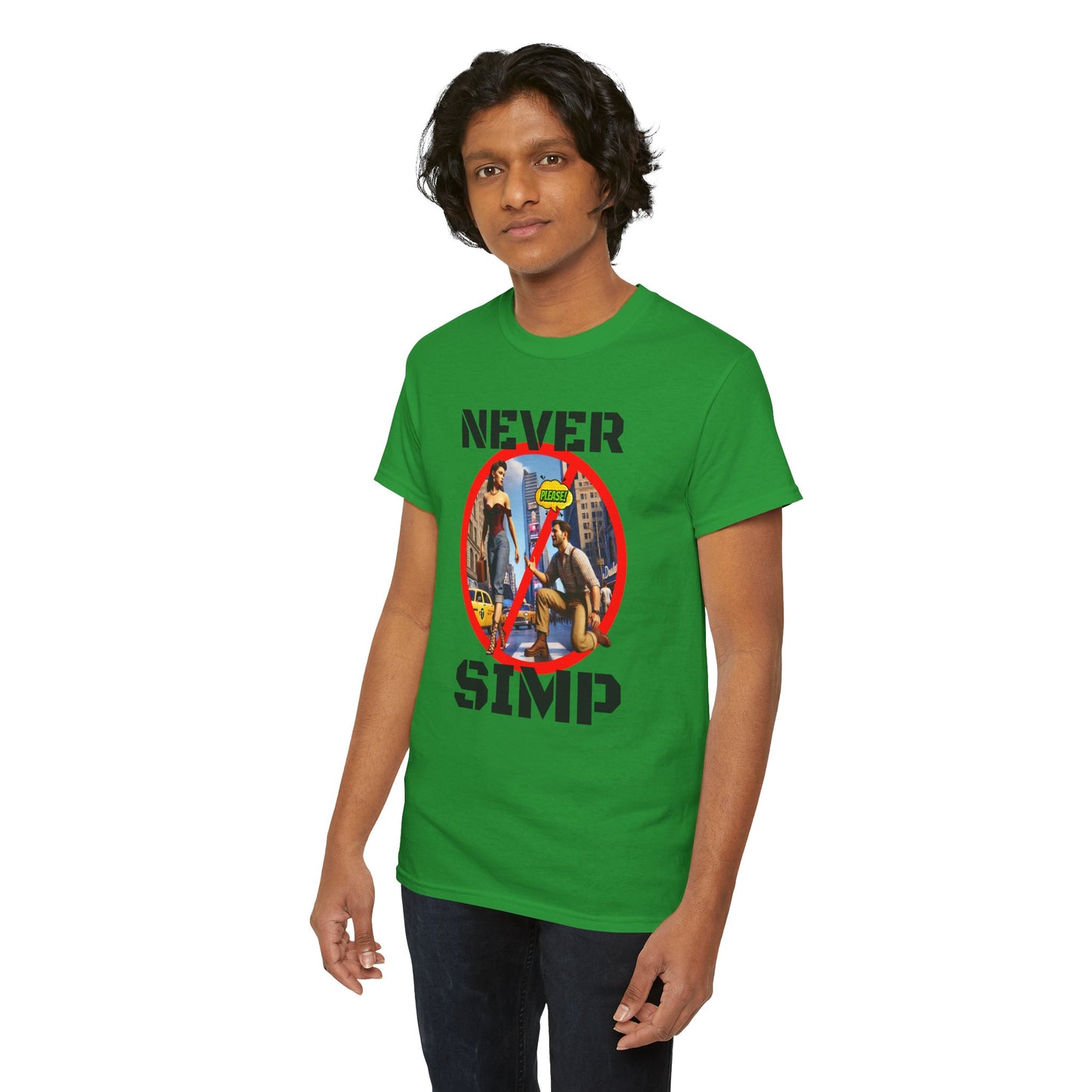 CAMISETA HOMBRE ALFA "NEVER SIMP". (USA)