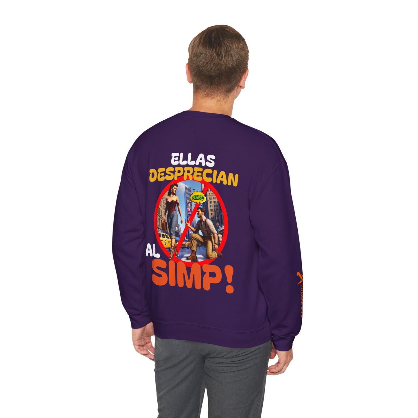 SUDADERA HOMBRE ALFA "ELLAS DESPRECIAN AL SIMP"(USA).