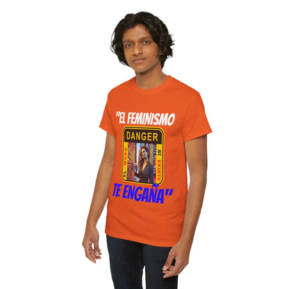 CAMISETA HOMBRE ALFA "EL FEMINISMO TE ENGAÑA".(EUROPA)