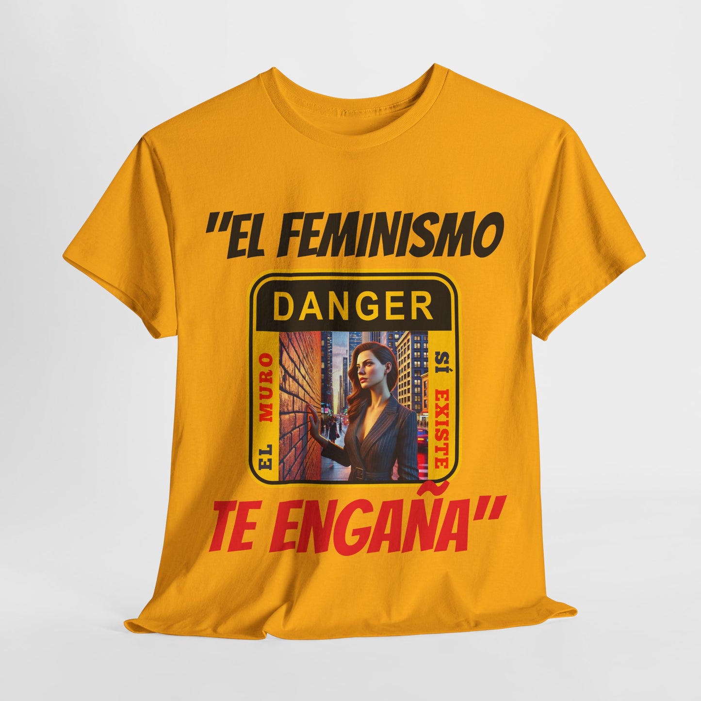 CAMISETA HOMBRE ALFA "EL FEMINISMO TE ENGAÑA".(EUROPA)