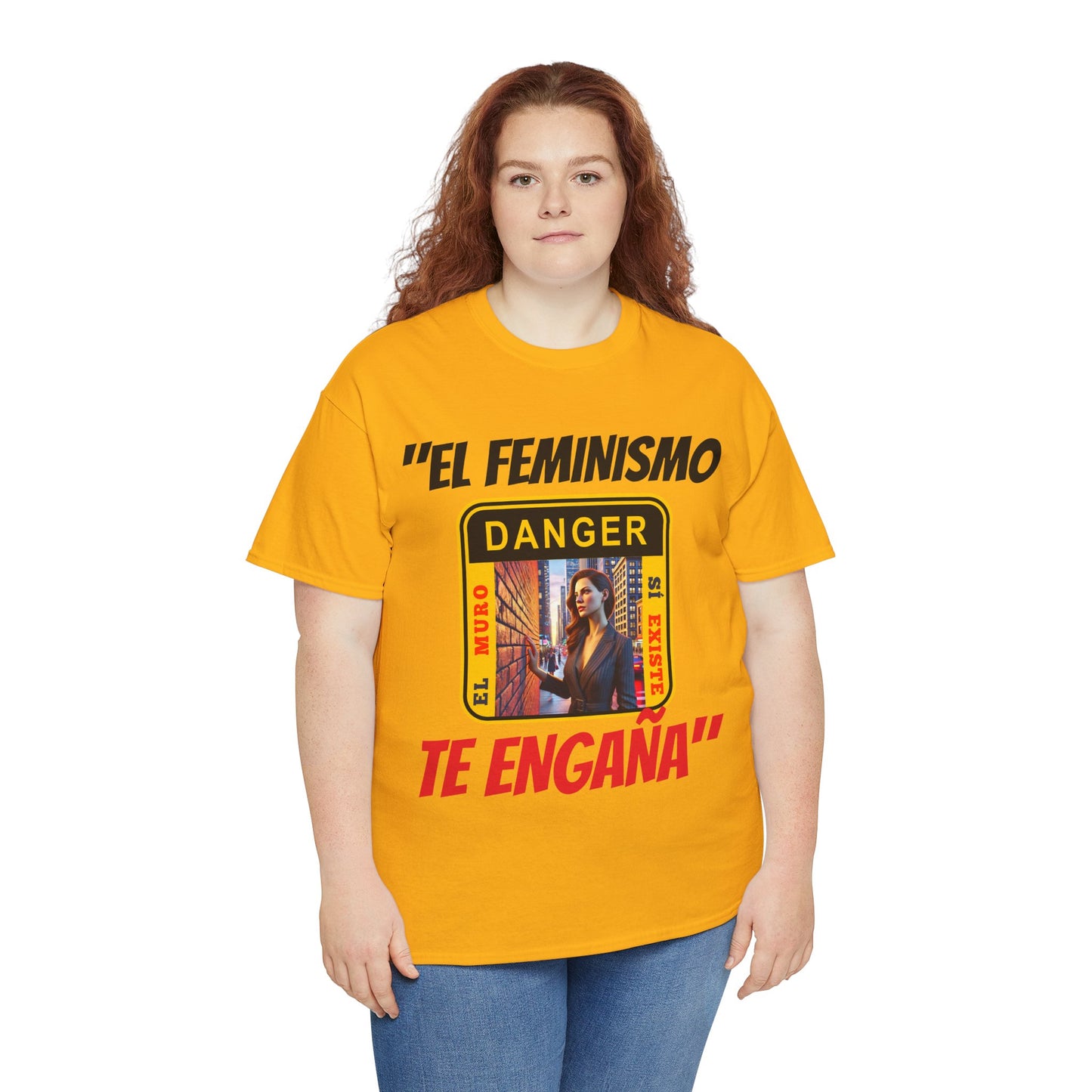 CAMISETA HOMBRE ALFA "EL FEMINISMO TE ENGAÑA".(EUROPA)
