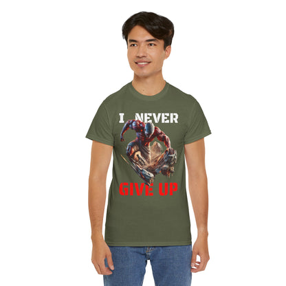 CAMISETA HOMBRE ALFA "I NEVER GIVE UP".(USA).