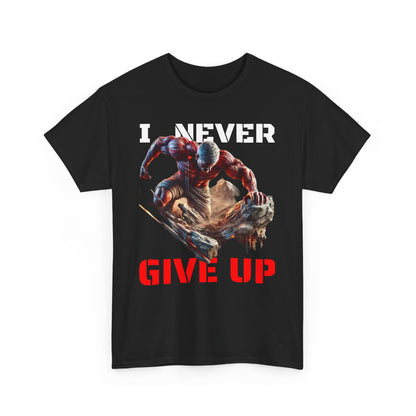CAMISETA HOMBRE ALFA "I NEVER GIVE UP".(USA).