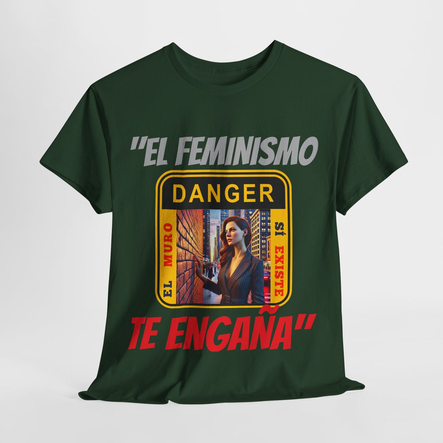 CAMISETA HOMBRE ALFA "EL FEMINISMO TE ENGAÑA".(EUROPA)