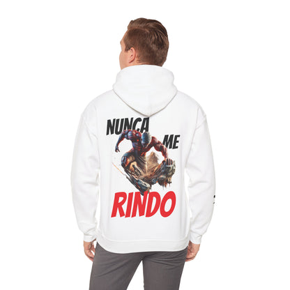 SUDADERA CON GORRO HOMBRE ALFA, "NUNCA ME RINDO".(USA).