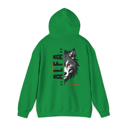 SUDADERA CON GORRO  "SIENTE TU ALFA". (EUROPA).