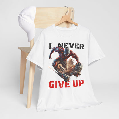 CAMISETA HOMBRE ALFA "I NEVER GIVE UP".(USA).