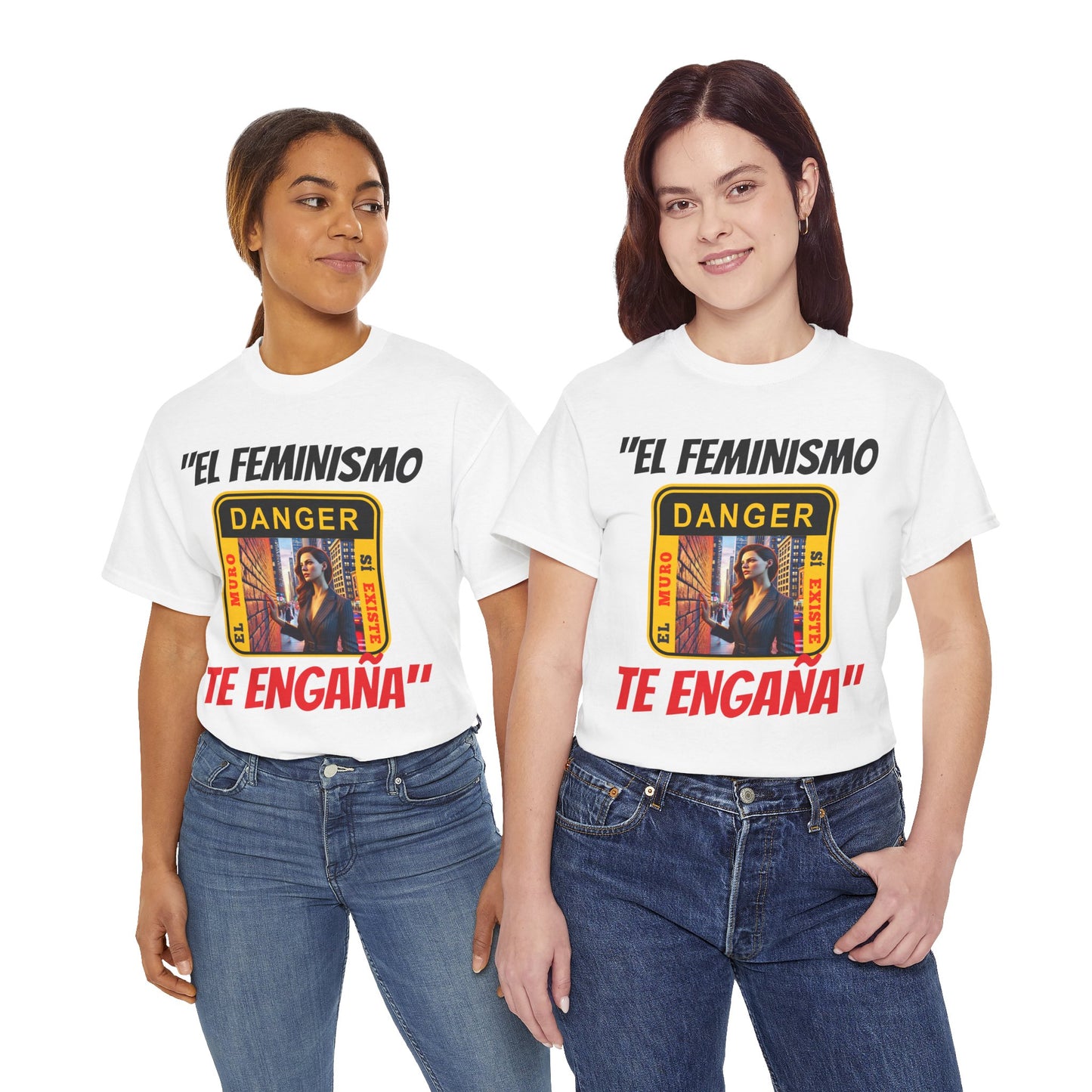 CAMISETA HOMBRE ALFA "EL FEMINISMO TE ENGAÑA".(EUROPA)