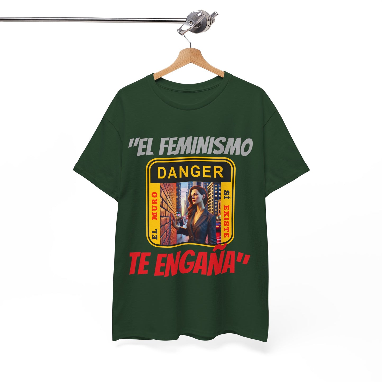CAMISETA HOMBRE ALFA "EL FEMINISMO TE ENGAÑA".(EUROPA)