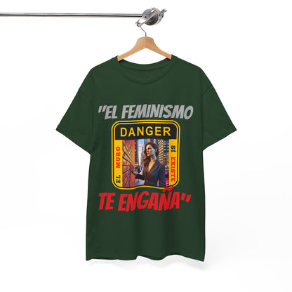 CAMISETA HOMBRE ALFA "EL FEMINISMO TE ENGAÑA".(EUROPA)