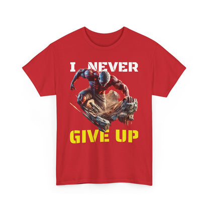 CAMISETA HOMBRE ALFA "I NEVER GIVE UP".(USA).