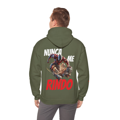SUDADERA CON GORRO HOMBRE ALFA, "NUNCA ME RINDO".(USA).