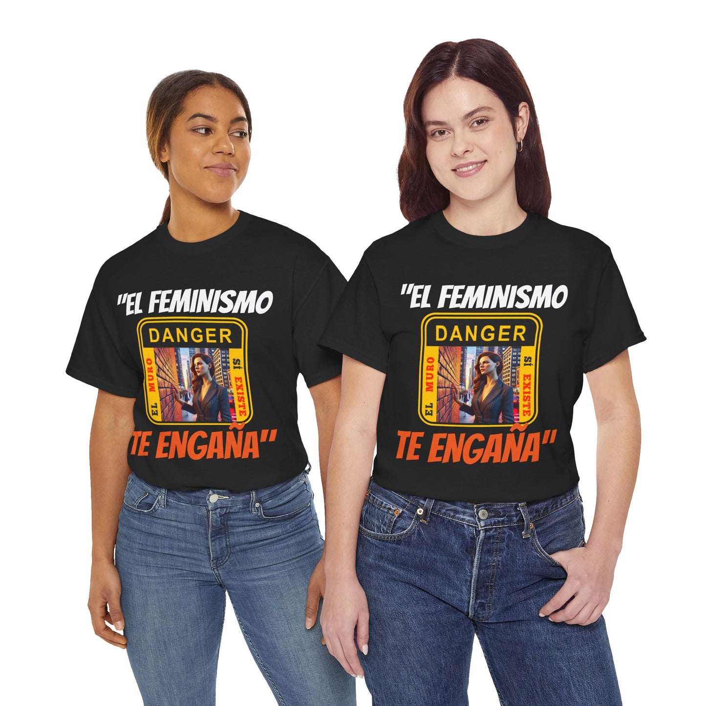 CAMISETA HOMBRE ALFA "EL FEMINISMO TE ENGAÑA".(EUROPA)