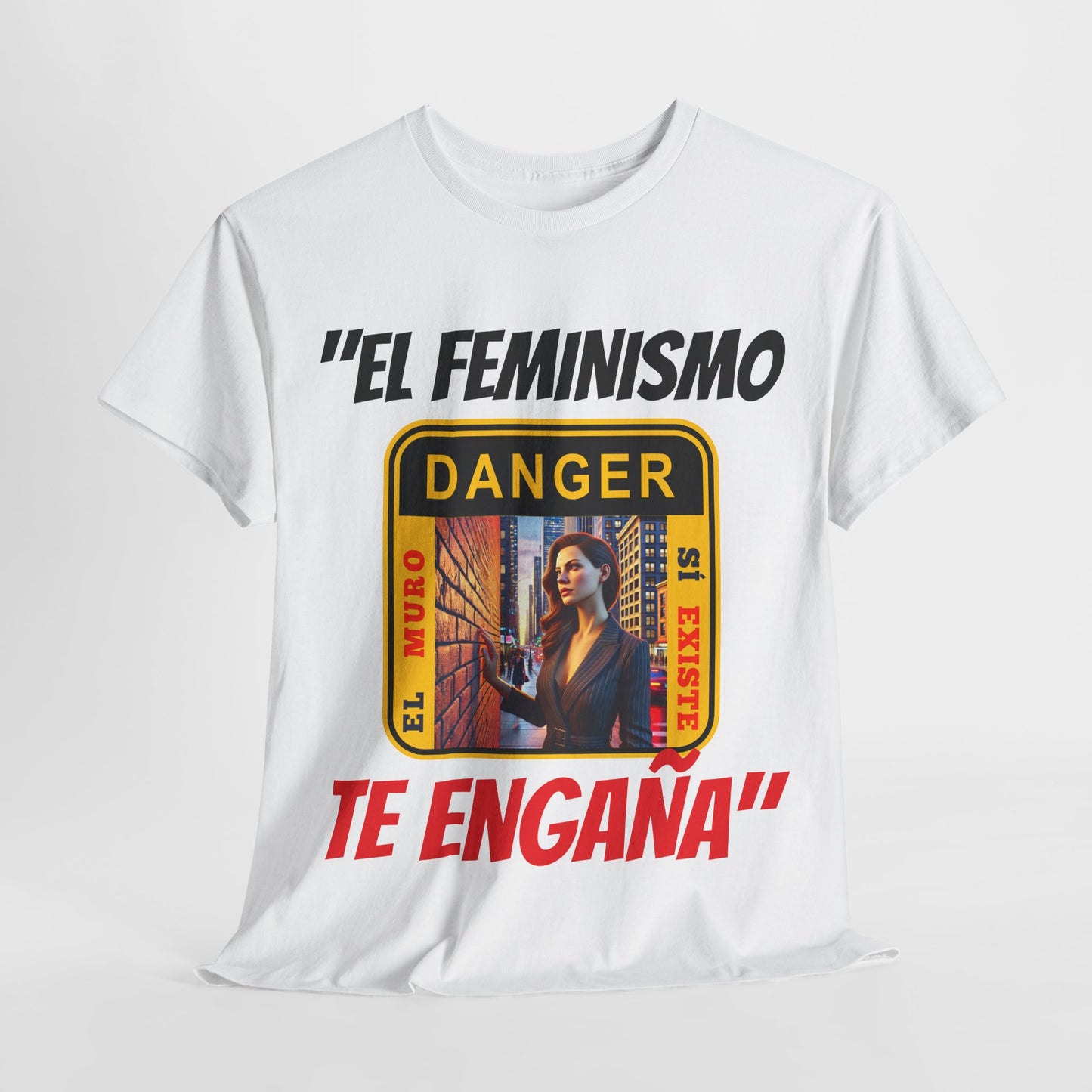 CAMISETA HOMBRE ALFA "EL FEMINISMO TE ENGAÑA".(EUROPA)