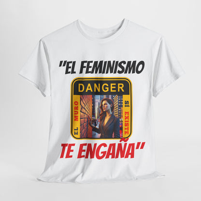 CAMISETA HOMBRE ALFA "EL FEMINISMO TE ENGAÑA".(EUROPA)