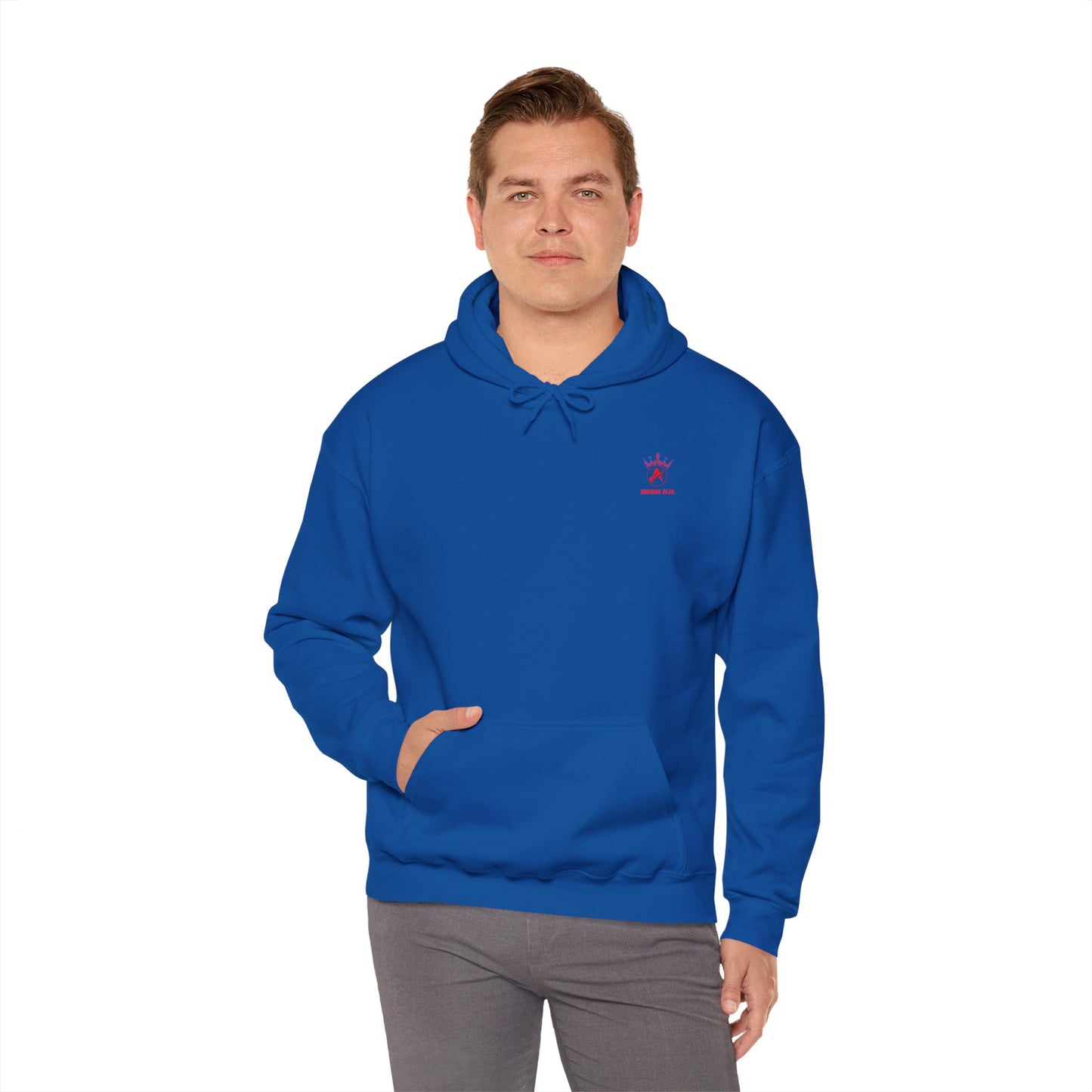 SUDADERA CON GORRO "SÉ UN HOMBRE ALFA". (EUROPA).