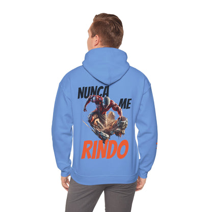SUDADERA CON GORRO HOMBRE ALFA, "NUNCA ME RINDO".(USA).