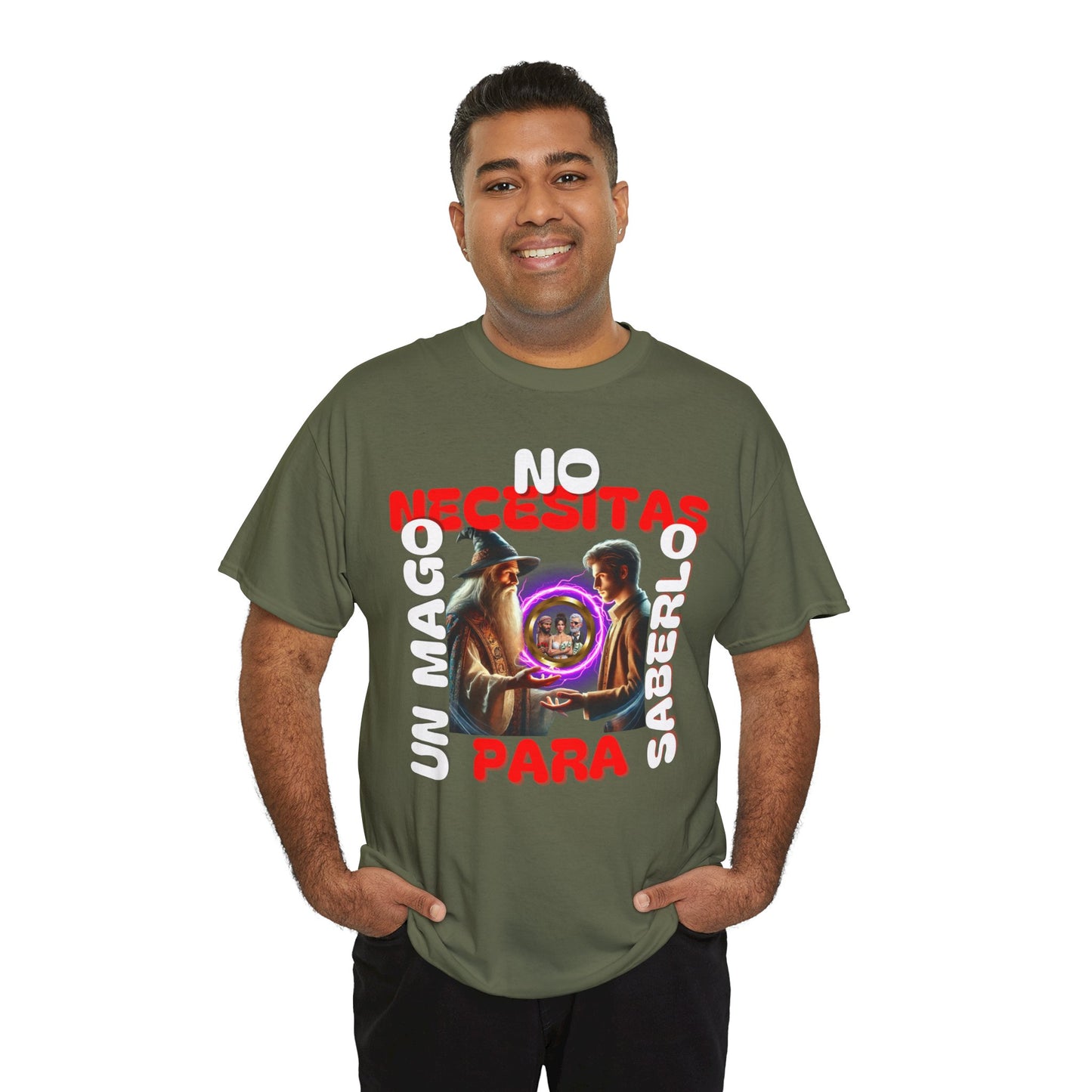 CAMISETA HOMBRE ALFA "NO NECESITAS UN MAGO.."(EUROPA).