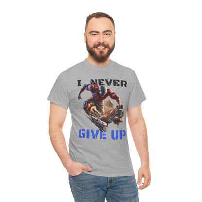 CAMISETA HOMBRE ALFA "I NEVER GIVE UP".(USA).