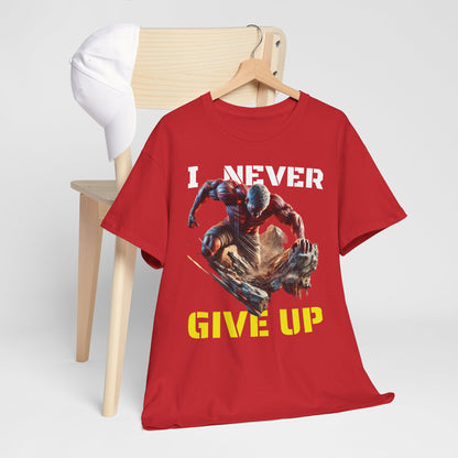 CAMISETA HOMBRE ALFA "I NEVER GIVE UP".(USA).
