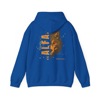 SUDADERA CON GORRO  "SIENTE TU ALFA". (EUROPA).