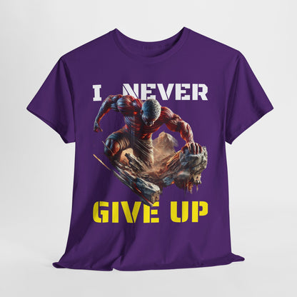 CAMISETA HOMBRE ALFA "I NEVER GIVE UP".(USA).
