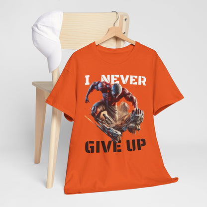 CAMISETA HOMBRE ALFA "I NEVER GIVE UP".(USA).