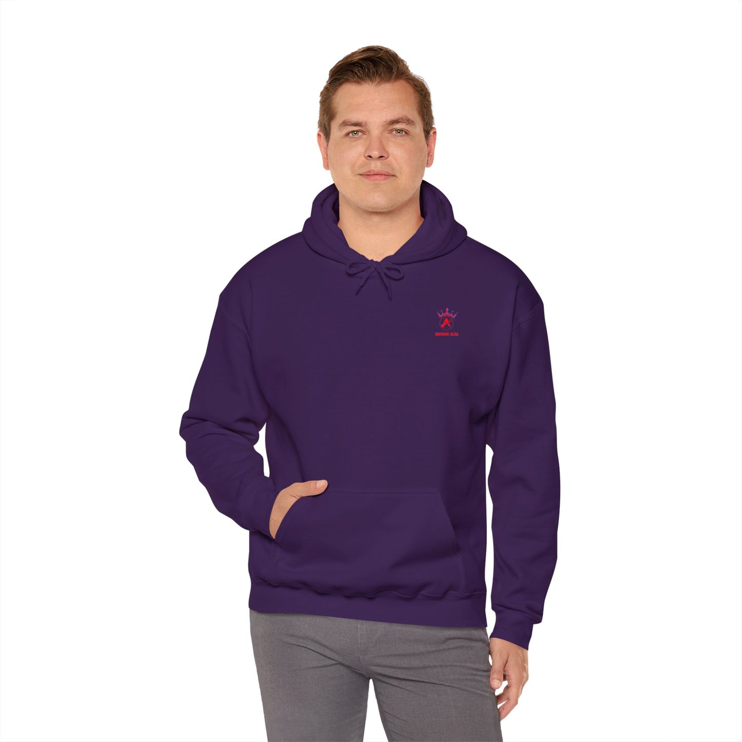 SUDADERA CON GORRO "SÉ UN HOMBRE ALFA". (EUROPA).