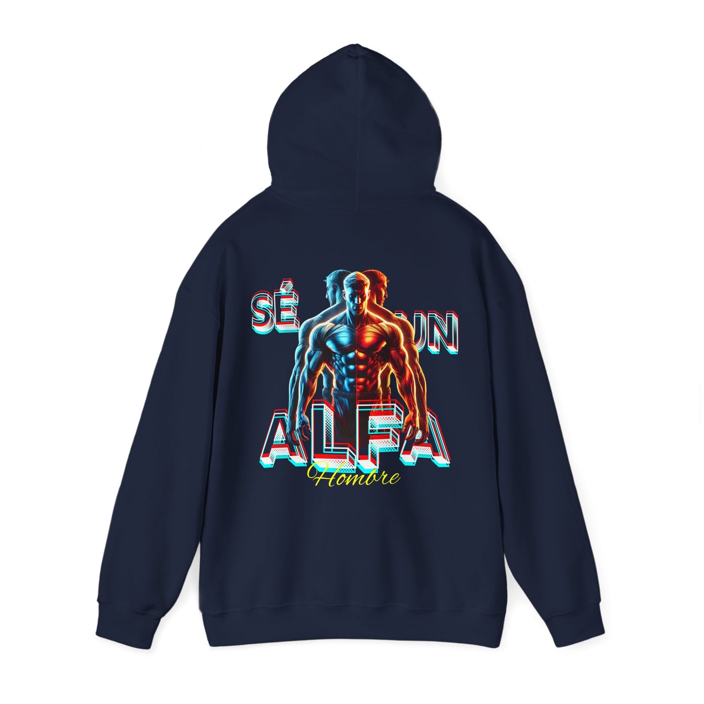 SUDADERA CON GORRO "SÉ UN HOMBRE ALFA". (EUROPA).