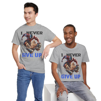 CAMISETA HOMBRE ALFA "I NEVER GIVE UP".(USA).