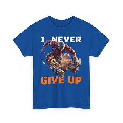 CAMISETA HOMBRE ALFA "I NEVER GIVE UP".(USA).