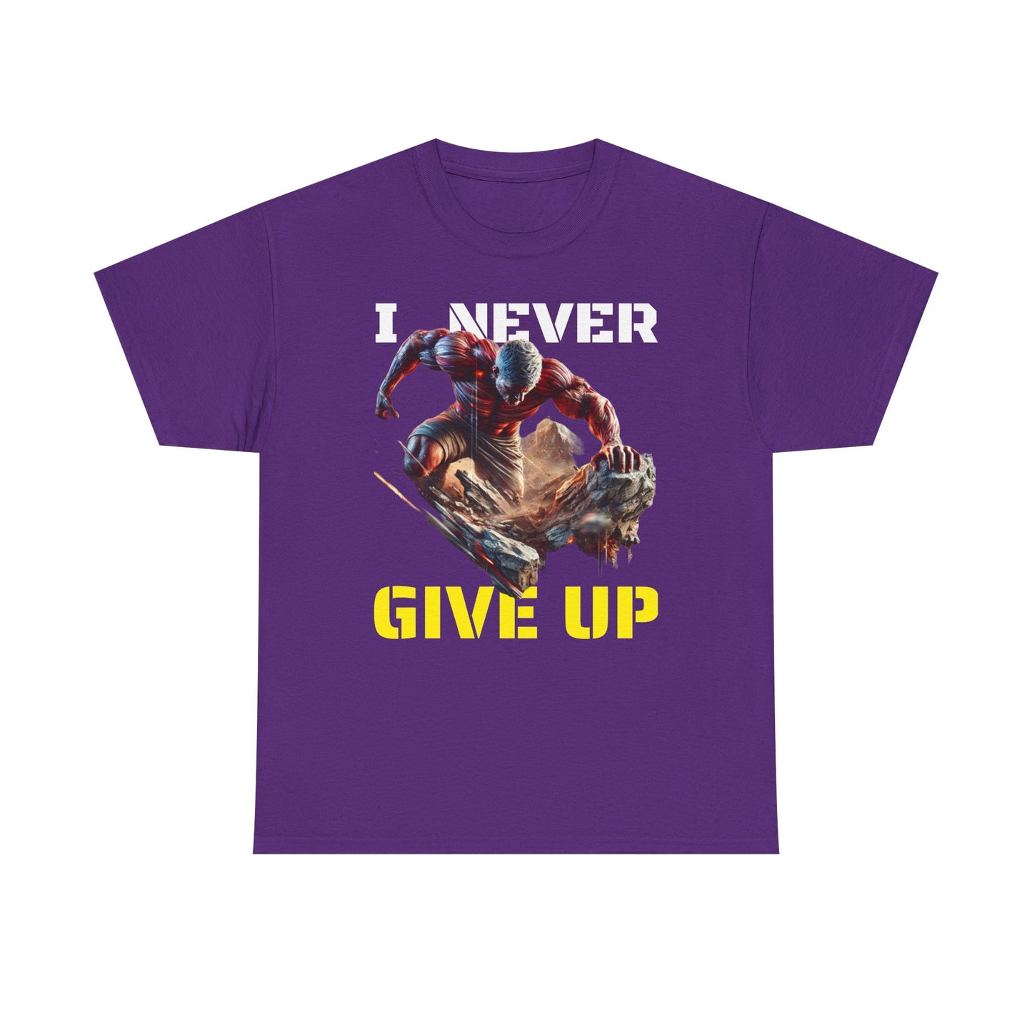 CAMISETA HOMBRE ALFA "I NEVER GIVE UP".(USA).