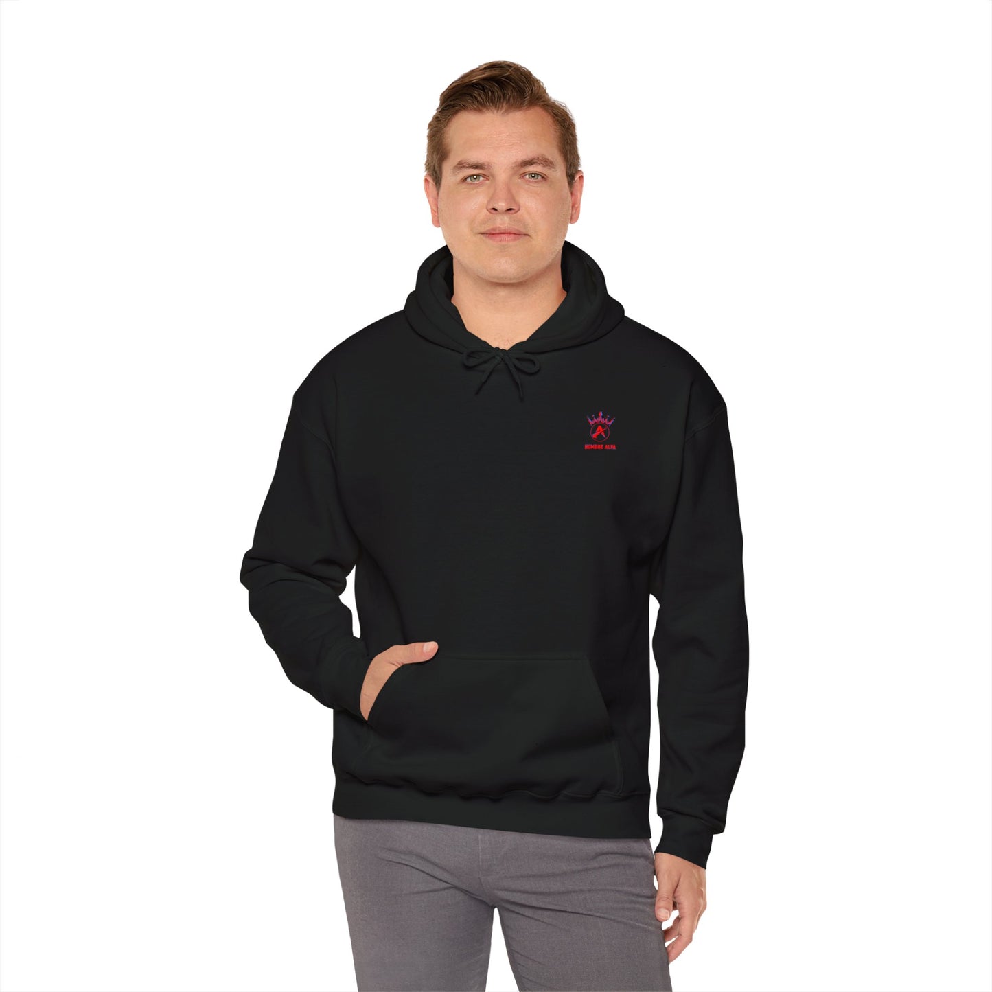 SUDADERA CON GORRO "SÉ UN HOMBRE ALFA". (EUROPA).