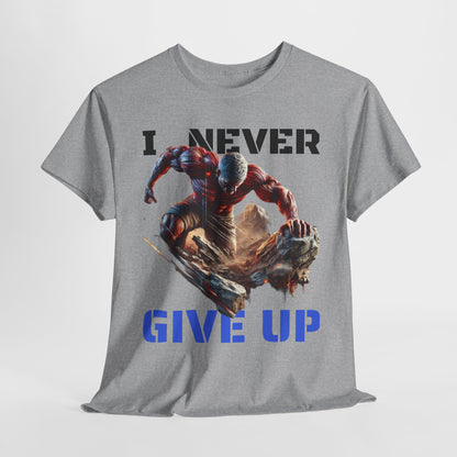 CAMISETA HOMBRE ALFA "I NEVER GIVE UP".(USA).