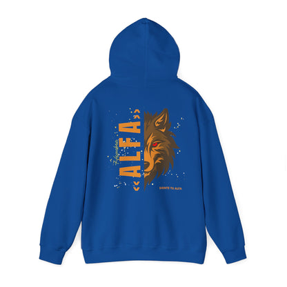 SUDADERA CON GORRO  "SIENTE TU ALFA". (EUROPA).