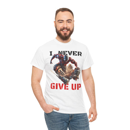 CAMISETA HOMBRE ALFA "I NEVER GIVE UP".(USA).