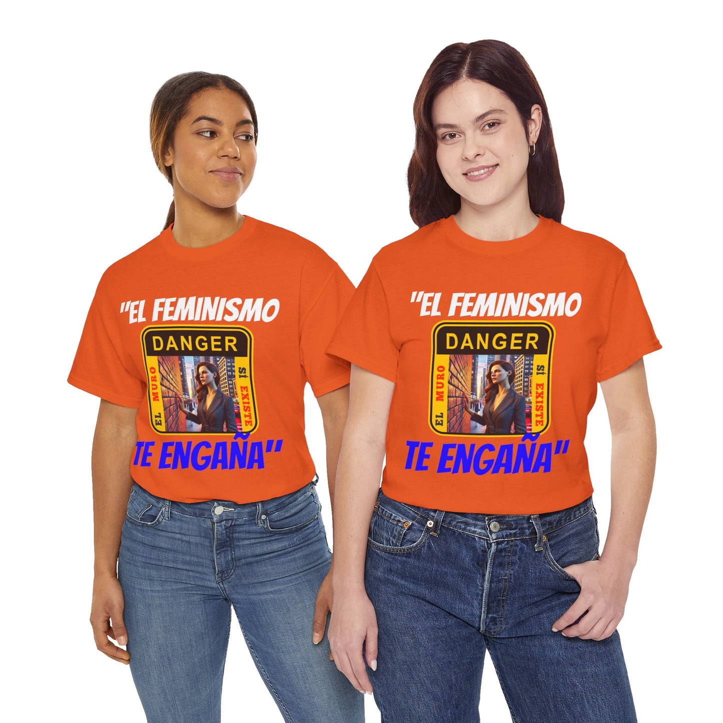 CAMISETA HOMBRE ALFA "EL FEMINISMO TE ENGAÑA".(EUROPA)