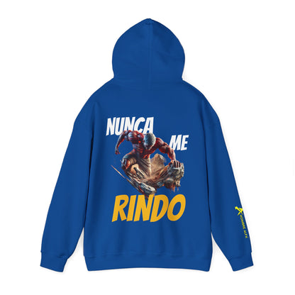 SUDADERA CON GORRO HOMBRE ALFA, "NUNCA ME RINDO".(USA).