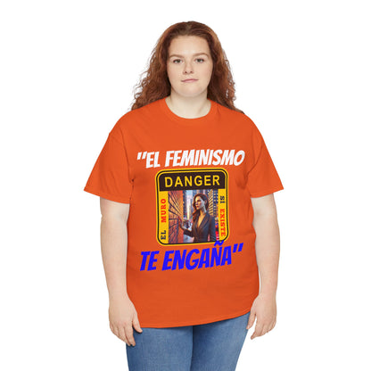 CAMISETA HOMBRE ALFA "EL FEMINISMO TE ENGAÑA".(EUROPA)