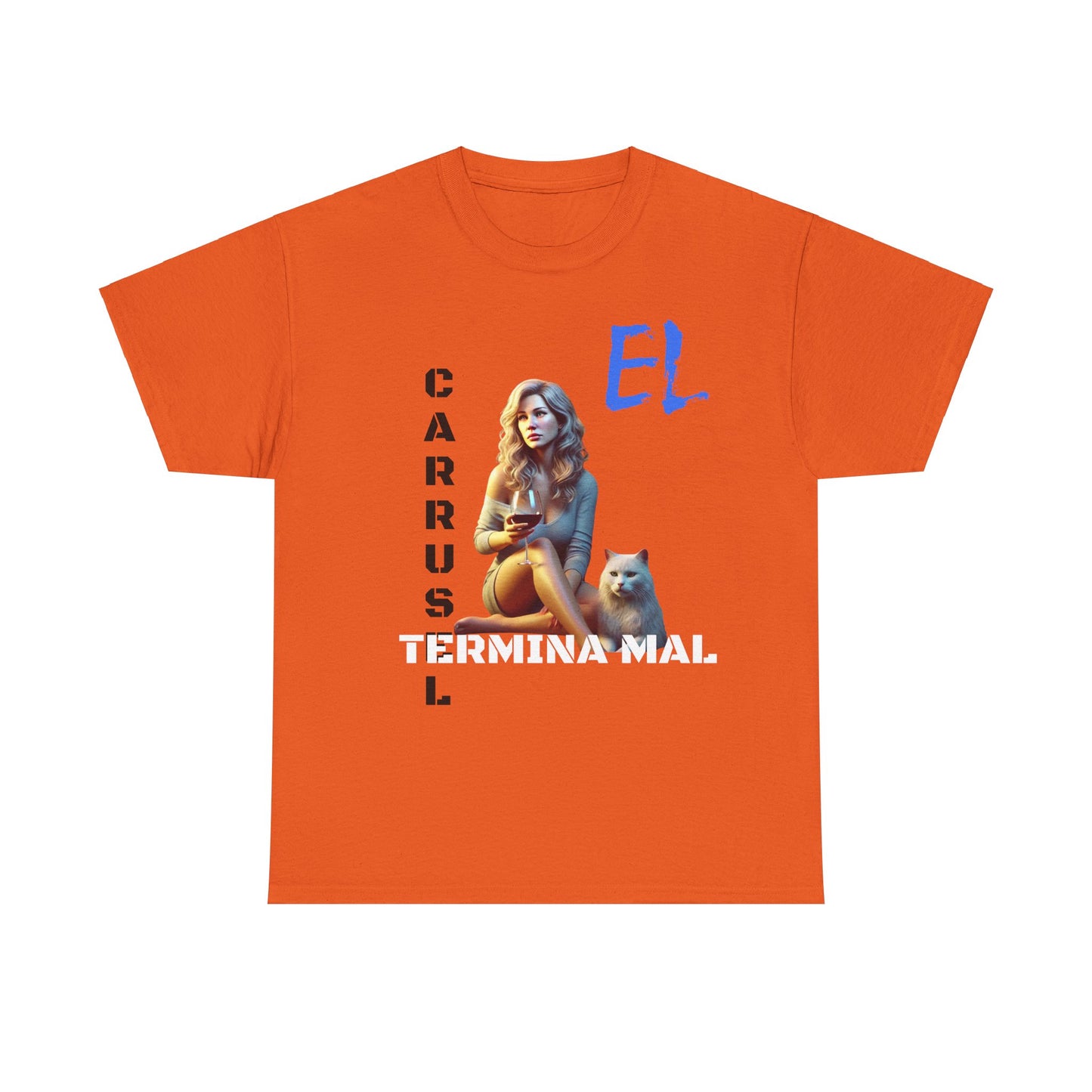 CAMISETA HOMBRE ALFA "EL CARRUSEL TERMINA MAL".(EUROPA)
