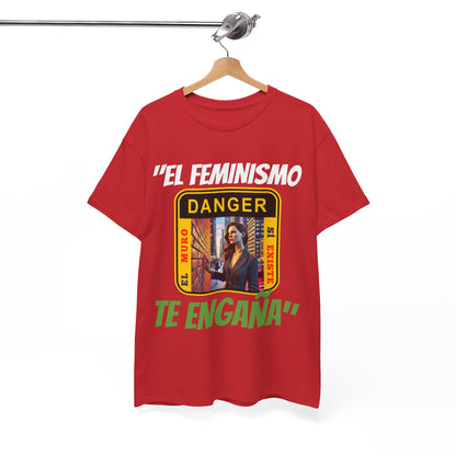CAMISETA HOMBRE ALFA "EL FEMINISMO TE ENGAÑA".(EUROPA)