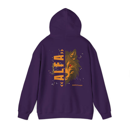 SUDADERA CON GORRO  "SIENTE TU ALFA". (EUROPA).