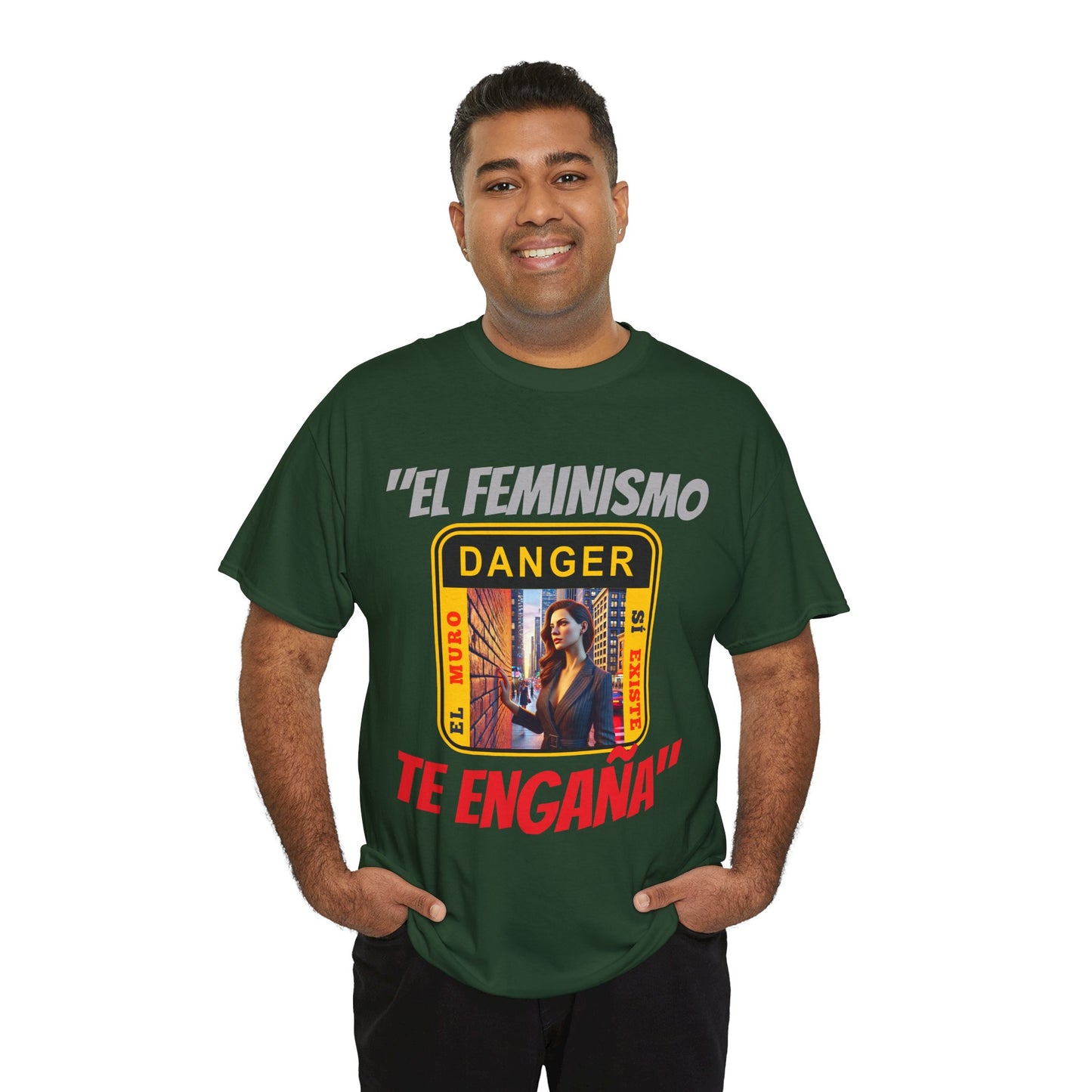 CAMISETA HOMBRE ALFA "EL FEMINISMO TE ENGAÑA".(EUROPA)